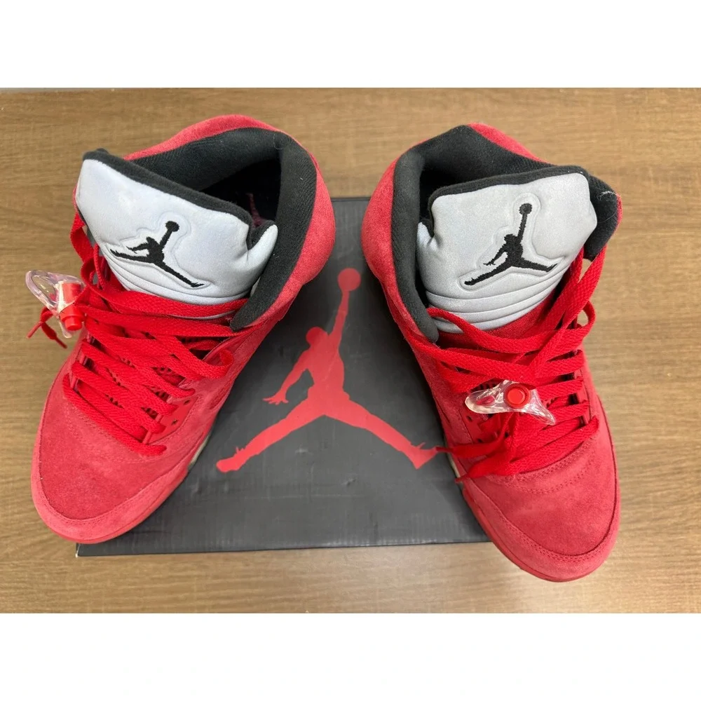 Air Jordan 5 V Retro Red Suede Size 9 136027-602 DS raging bull
